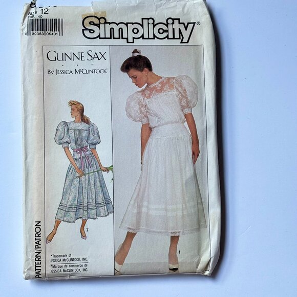 Simplicity Gunne Sax by Jessica McClintock Pattern 8610 - Picture 1 of 2